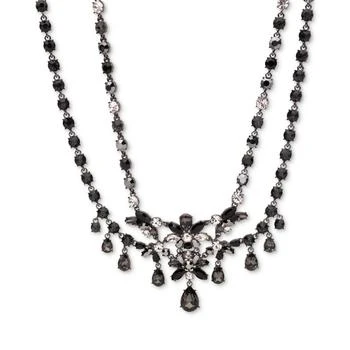 Givenchy | Hematite-Tone Jet Crystal Drama Collar Necklace, 16" + 3" extender 