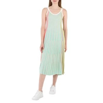 Kenzo | Multicolor Pleated Scoop-Neck Midi Dress 3.8折, 满$200减$10, 满减