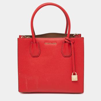 michael kors mercer, [二手商品] Michael Kors | MICHAEL Michael Kors Red Leather Mercer Gallery Tote商品图片 5.7折