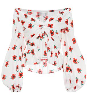 CAROLINE CONSTAS是什么牌子, CAROLINE CONSTAS | Onira floral cotton top商品图片 6.9折