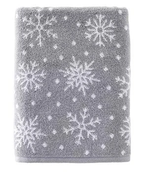 SKL Home | Scattered Snowflake Jacquard Cotton Bath Towel, 25" x 50",商家Macy's,价格¥163