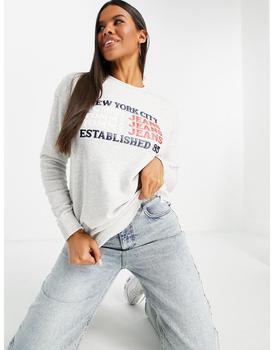 Tommy Hilfiger | Tommy Jeans NYC logo sweatshirt in grey商品图片,4.4折