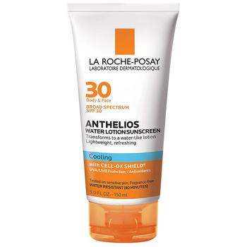 La Roche Posay | Cooling Water Lotion Face and Body Sunscreen SPF 30 with Cell Ox Shield商品图片,满$40享8折, 满折
