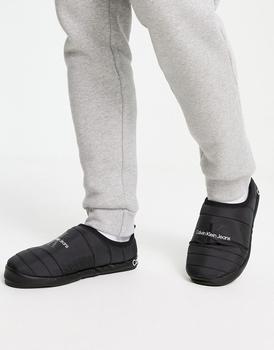 Calvin Klein | Calvin Klein Jeans puffer slipper in black商品图片,8.4折