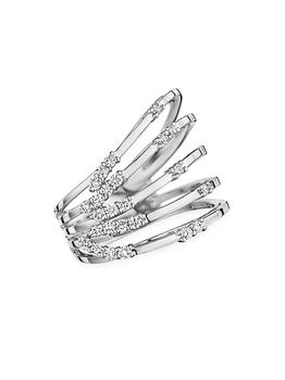 商品HUEB | Luminus 18K White Gold & Diamond Stacked Ring,商家Saks Fifth Avenue,价格¥17948图片