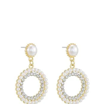 Ettika Jewelry | Mother May 18k Gold Plated Pearl Earrings ONE SIZE,商家Verishop,价格¥342