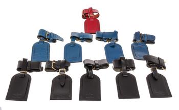 lv行李箱, [二手商品] Louis Vuitton | Louis Vuitton Pink Blue Black Luggage Tags Set 10商品图片 