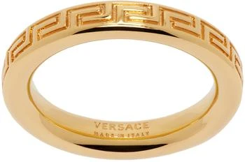 Versace | Gold Engraved Greek Key Ring,商家Ssense US,价格¥1864