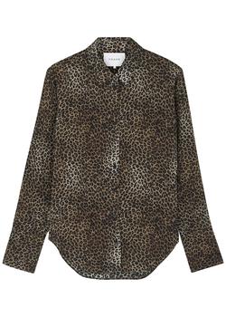 FRAME | The Standard leopard-print silk crepe de chine shirt商品图片,5.9折
