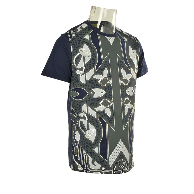 范思哲短袖真假, Versace | VERSACE JEANS 范思哲牛仔 男士深藍色印花T恤 B3GPA7666598231商品图片 独家减免邮费