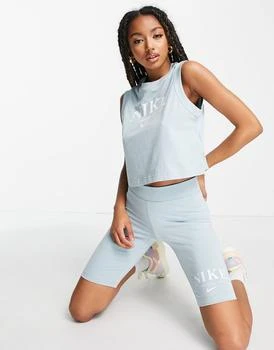 推荐Nike Essential retro legging shorts in cave ocean blue商品