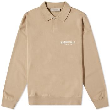 essentials polo, Essentials | FEAR OF GOD ESSENTIALS Logo Long Sleeve Polo商品图片 