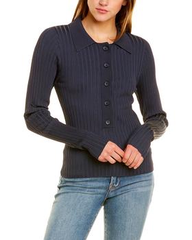 Maternal America, Good American | GOOD AMERICAN Ribbed Polo Shirt商品图片 3.1折