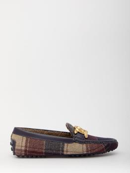 Bordeaux tartan loafers product img