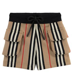 Burberry | Baby Icon Stripe棉质针织短裤商品图片,
