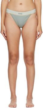 product Green Cotton Rib Thong image