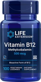商品Life Extension | Life Extension Vitamin B12 Methylcobalamin - 500 mcg (100 Lozenges, Vegetarian),商家Life Extension,价格¥36图片