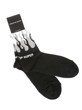 商品Vision of Super | Vision of Super Grey Double Flames Socks,商家Italist,价格¥454图片