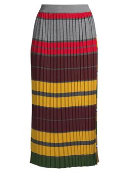 Weekend Max Mara | Fiesta Striped Midi Skirt商品图片,