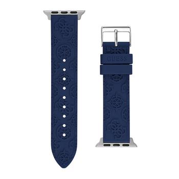 商品GUESS | Women's Navy Logo Silicone Strap 42mm, 43mm ,44mm Apple Watch Band,商家Macy's,价格¥361图片