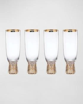 Lenox | Tuscany Golden Frost Flute Glasses, Set of 4,商家Neiman Marcus,价格¥536