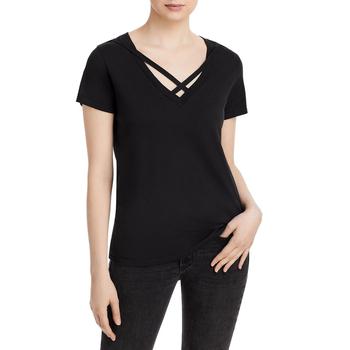 推荐n:PHILANTHROPY Womens Slater Criss Cross Front Cotton T-Shirt商品