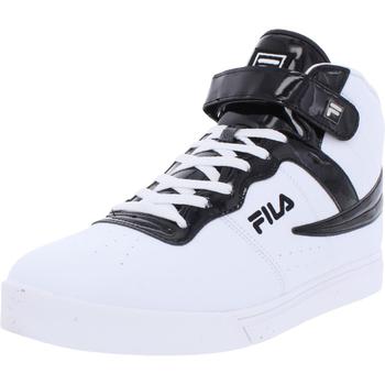 推荐Fila Mens Vulc 13 Anondized Patent Trim Lifestyle High-Top Sneakers商品