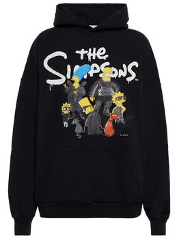巴黎世家卫衣价格, Balenciaga | BALENCIAGA THE SIMPSONS TM & © 20TH TELEVISION Wide Fit Hoodie Black商品图片 