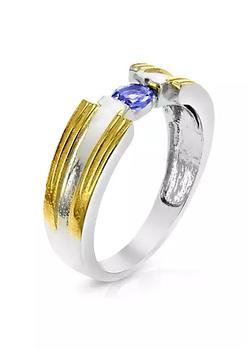 商品Vir Jewels | 1/4 cttw Tanzanite Ring in .925 Sterling Silver with Rhodium Plating Round Shape,商家Belk,价格¥184图片