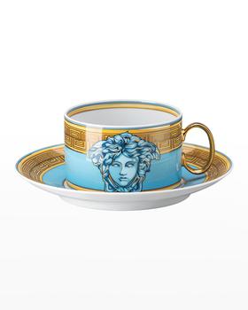 商品Medusa Amplified Blue Coin Tea Cup and Saucer图片