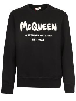 Alexander McQueen | ALEXANDER MCQUEEN 男士黑色棉质圆领卫衣 J2、商品图片,独家减免邮费