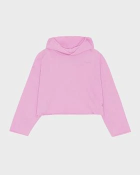 推荐Girl's Maddy Cropped Raw Edge Hoodie, Size 8-16商品