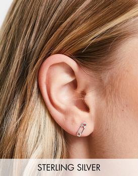 商品Kingsley Ryan sterling silver safety pin stud earrings图片