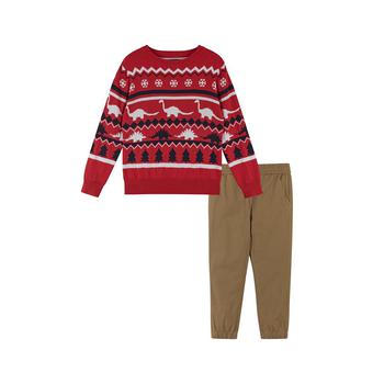 商品Andy & Evan | Toddler/Child Boys Red Holiday Sweater Set,商家Macy's,价格¥453图片