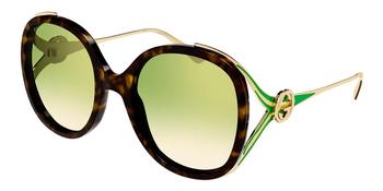 Gucci | Gucci Gradient Green Butterfly Ladies Sunglasses GG0226S 006 56商品图片,4.9折