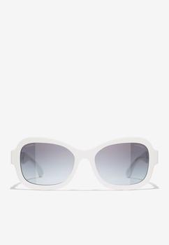 商品Chanel | Rectangular Sunglasses with Chain Detail,商家Thahab,价格¥2676图片
