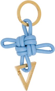 商品Bottega Veneta | Blue Triangle Key Ring,商家SSENSE,价格¥2630图片