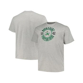 CHAMPION | Men's Heather Gray Notre Dame Fighting Irish Big and Tall Circle Logo T-shirt 