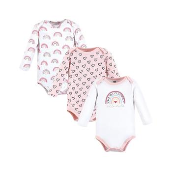 Hudson | Baby Girls Long-Sleeve Bodysuits, Pack of 3商品图片,