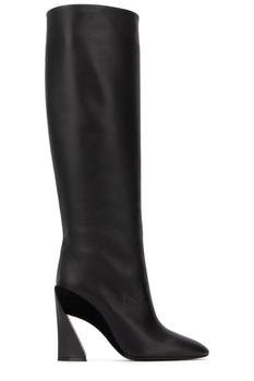 菲拉格慕鞋女靴, Salvatore Ferragamo | Salvatore Ferragamo Sculptured Heel Knee-Length Boots商品图片 4.8折