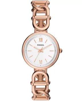 Fossil | Women's Carlie Three-Hand Rose Gold-Tone Stainless Steel Watch, 30mm,商家Macy's,价格¥1177