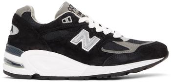 新百伦990v4, New Balance | Black Made In US 990v2 Sneakers商品图片 额外8.5折, 额外八五折
