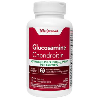 商品Glucosamine Chondroitin Advanced with MSM 1500 mg Tabs,商家Walgreens,价格¥146图片