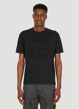 Stone Island | Logo Embroidery T-Shirt in Black商品图片,