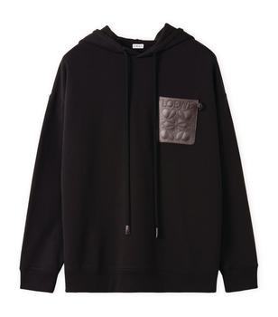 Loewe | Leather-Patch Anagram Hoodie商品图片,