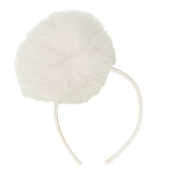 商品Pink Fur Pom Pom Headband,商家Designer Childrenswear,价格¥309图片