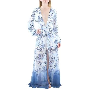 推荐Bebe Womens Chiffon Romper Maxi Dress商品