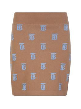 推荐Burberry Beige Jacquard Monogram Miniskirt商品