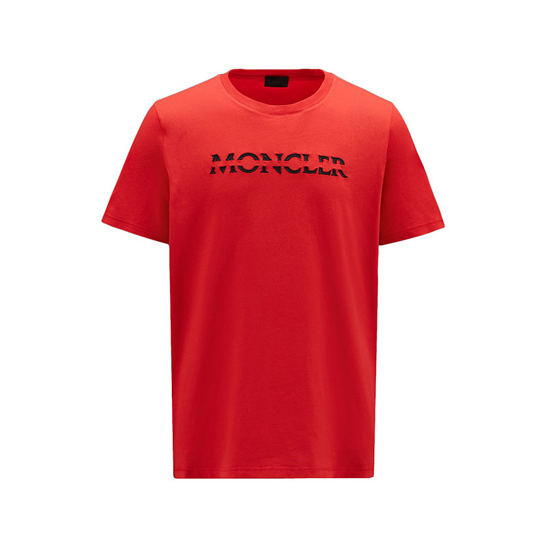 Moncler | 【预售3-7天】Moncler/蒙克莱 22年秋冬新款 男士猩红色纯棉刺绣标志短袖T恤H20918C00008829H8463商品图片,7.9折, 包邮包税