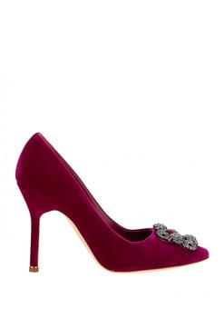 Manolo Blahnik, Manolo Blahnik | Hangisi Velvet Pumps商品图片 